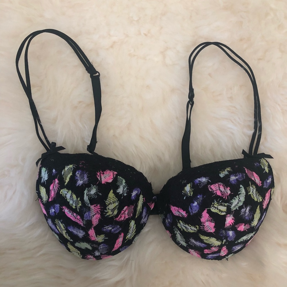 Black Push Up Bra 34D Padded